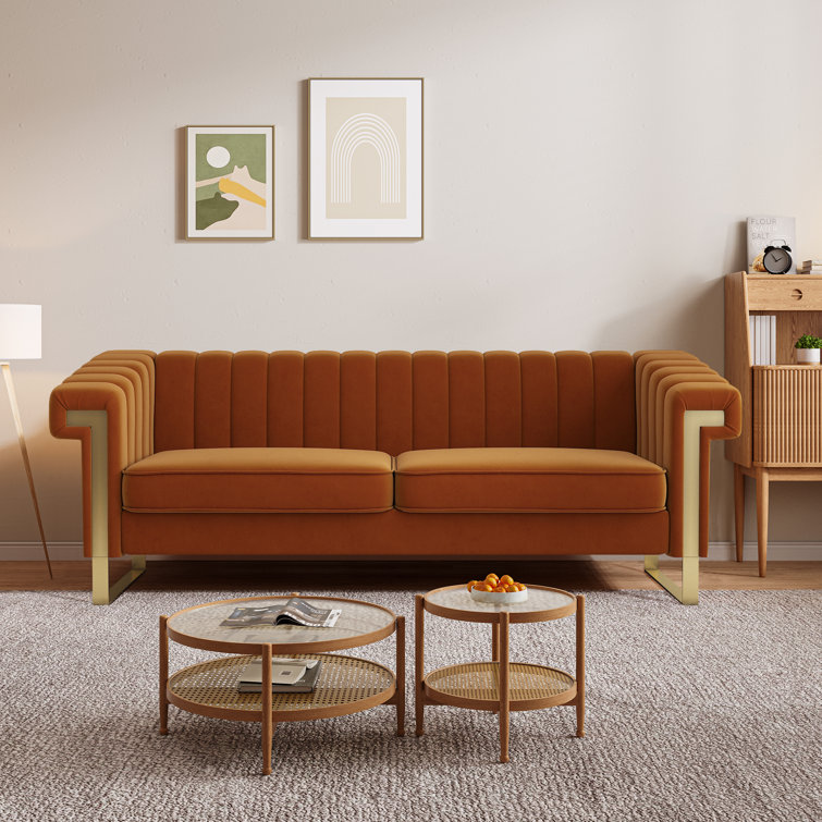 Mercer41 3 Seater Sofa With Metal Legs Wayfair Canada